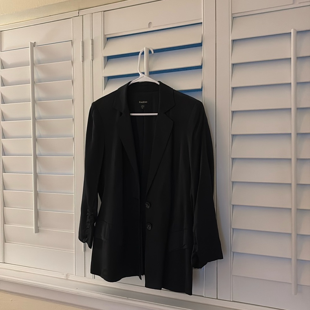 Black blazer satin